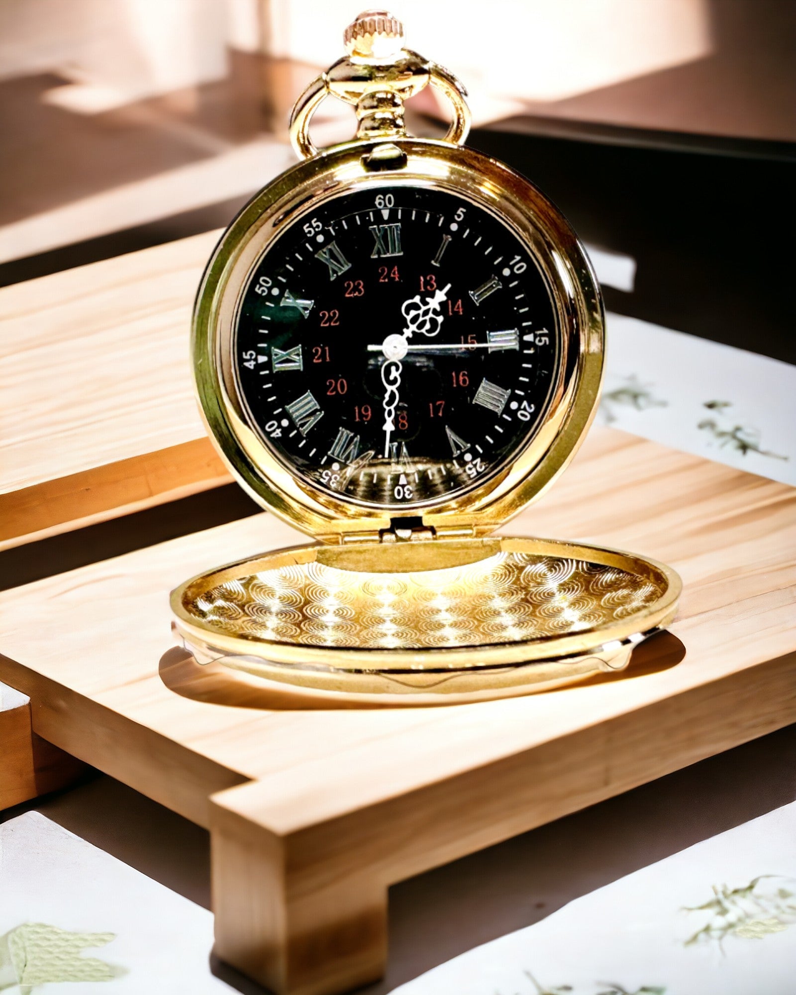 Klasszikus Stílusú Zsebóra – Rózsaarany, Vintage Elegancia