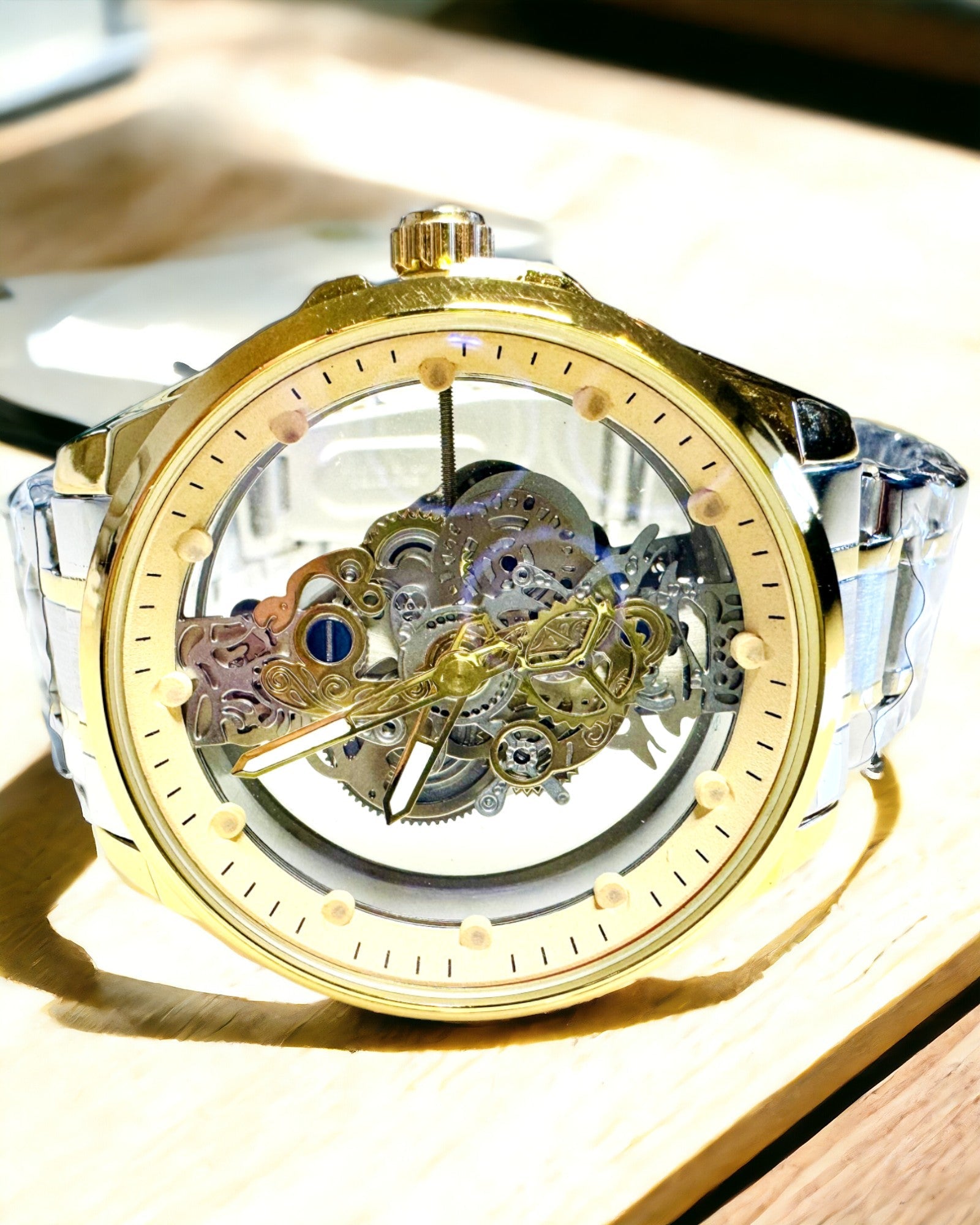 "Vision Sport" Férfi Kvarcóra – Kétoldalú Átlátszó Alumíniumból