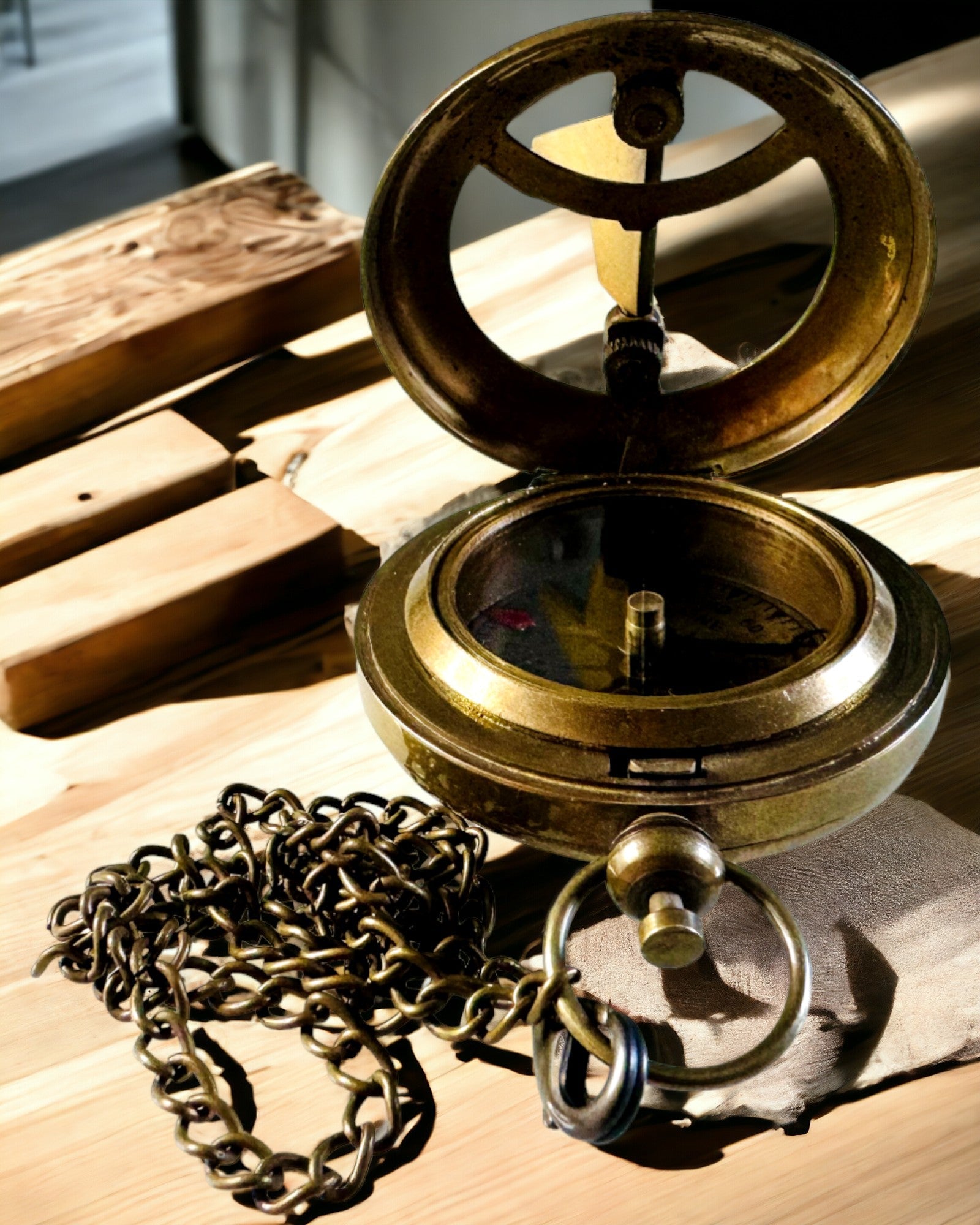 Utazó Navigációs Iránytű gravírozással, személyre szabás – Indiai Kézművesek Kézműves Terméke