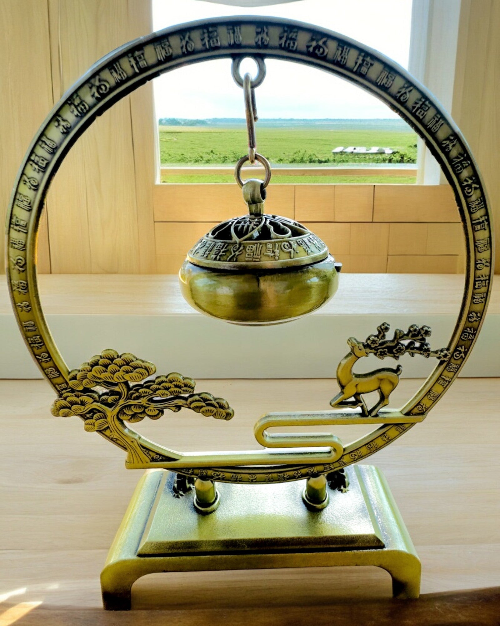 Elegáns Fém Füstölőtartó "Nagy Nyugalom" - személyre szabható gravírozással