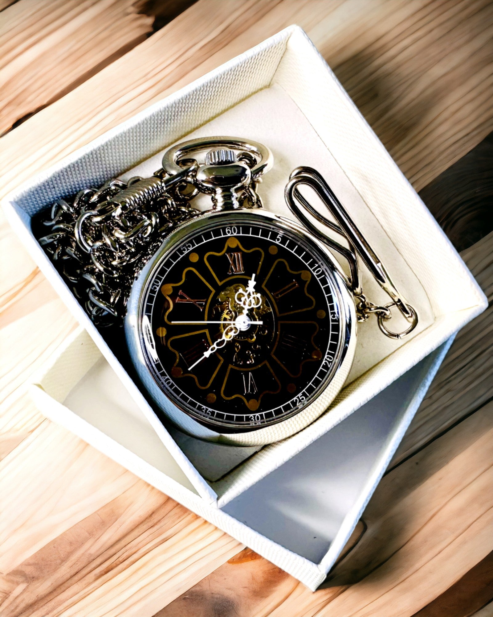 Vintage stílusú zsebóra gravírozási lehetőséggel