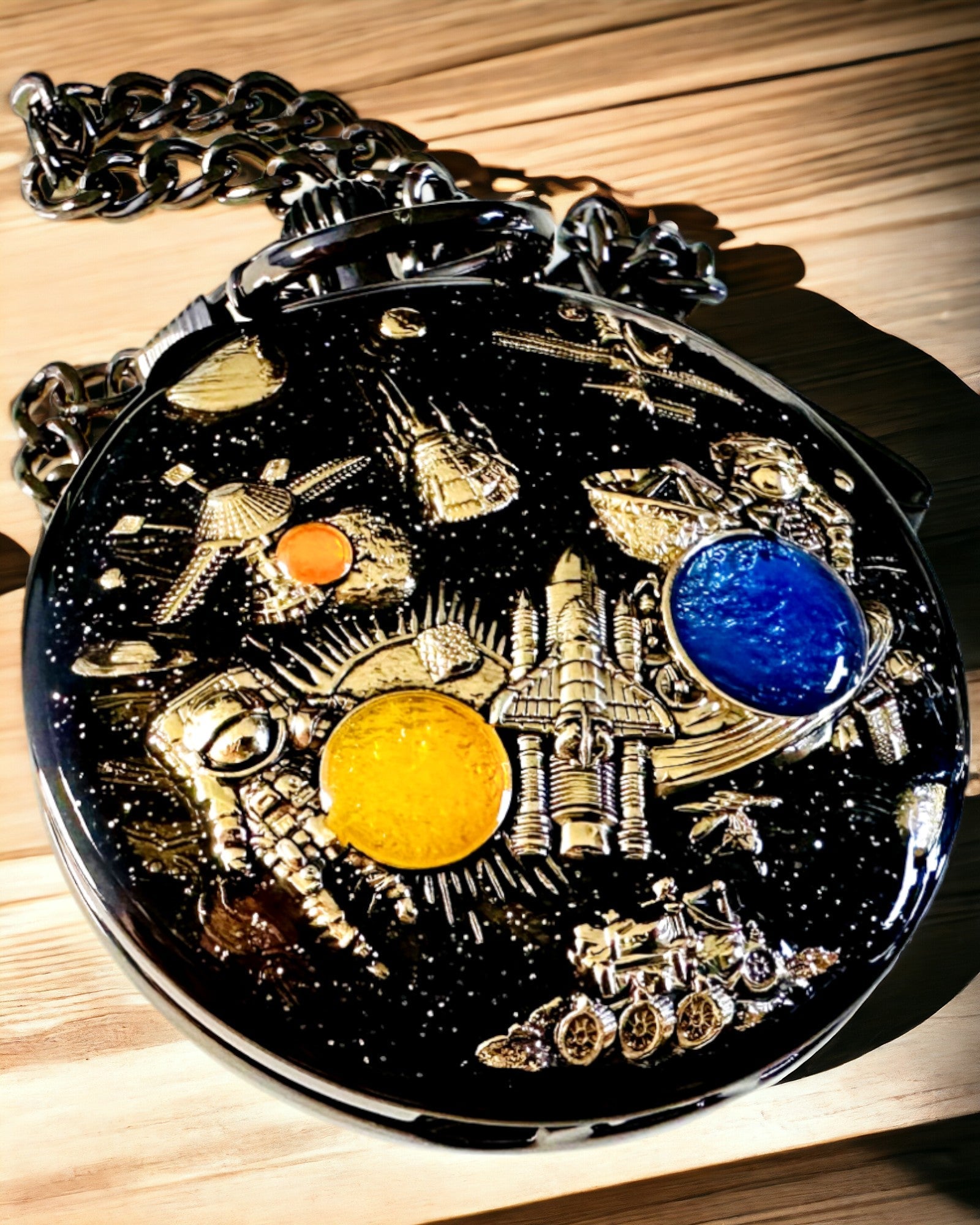 "Astrum Temporis" zsebóra - Ezüst keret. Személyre szabható gravírozással