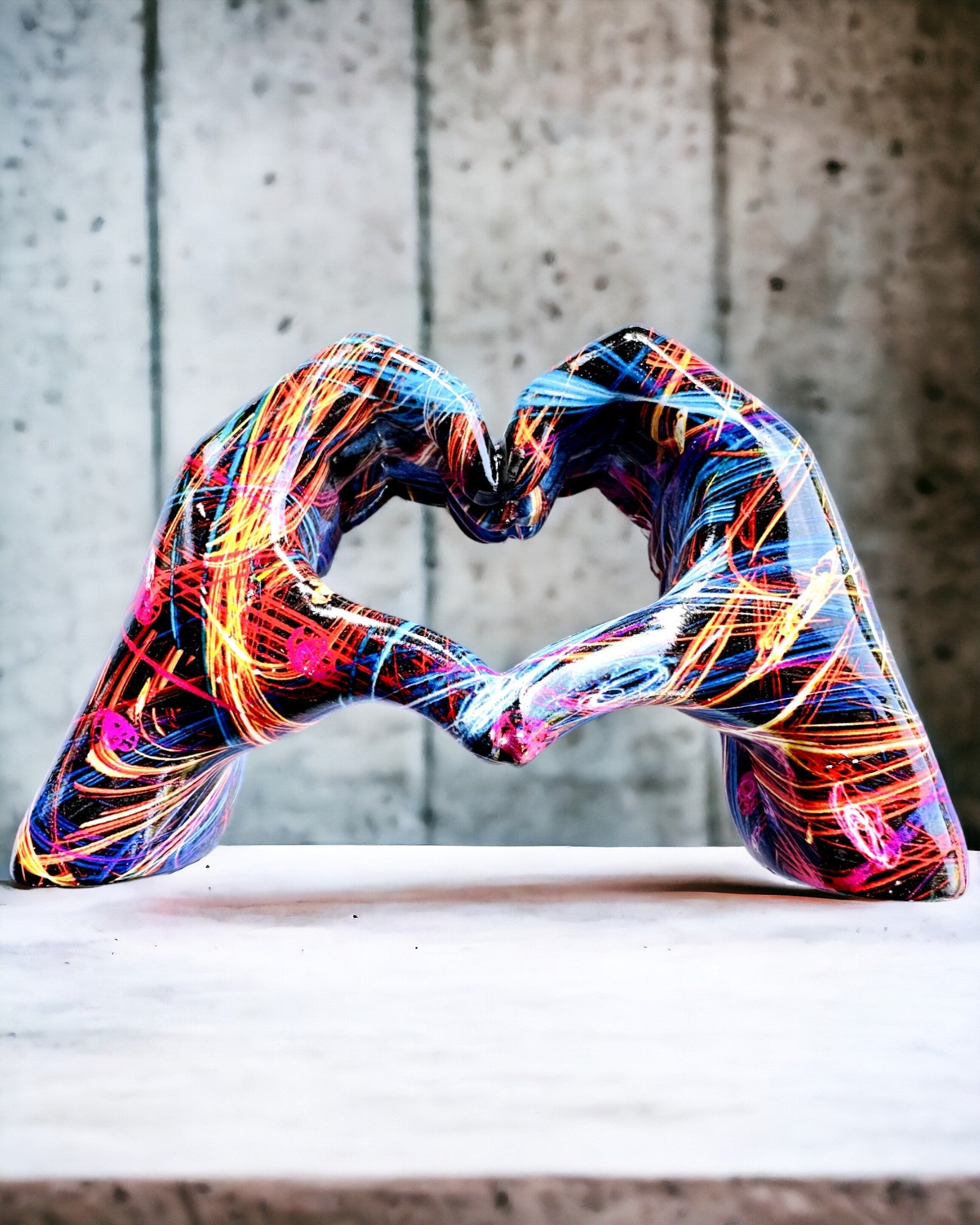 Kalejdoskop Szív – Kézzel Készített Gyanta Dísz Gravírozási Lehetőséggel