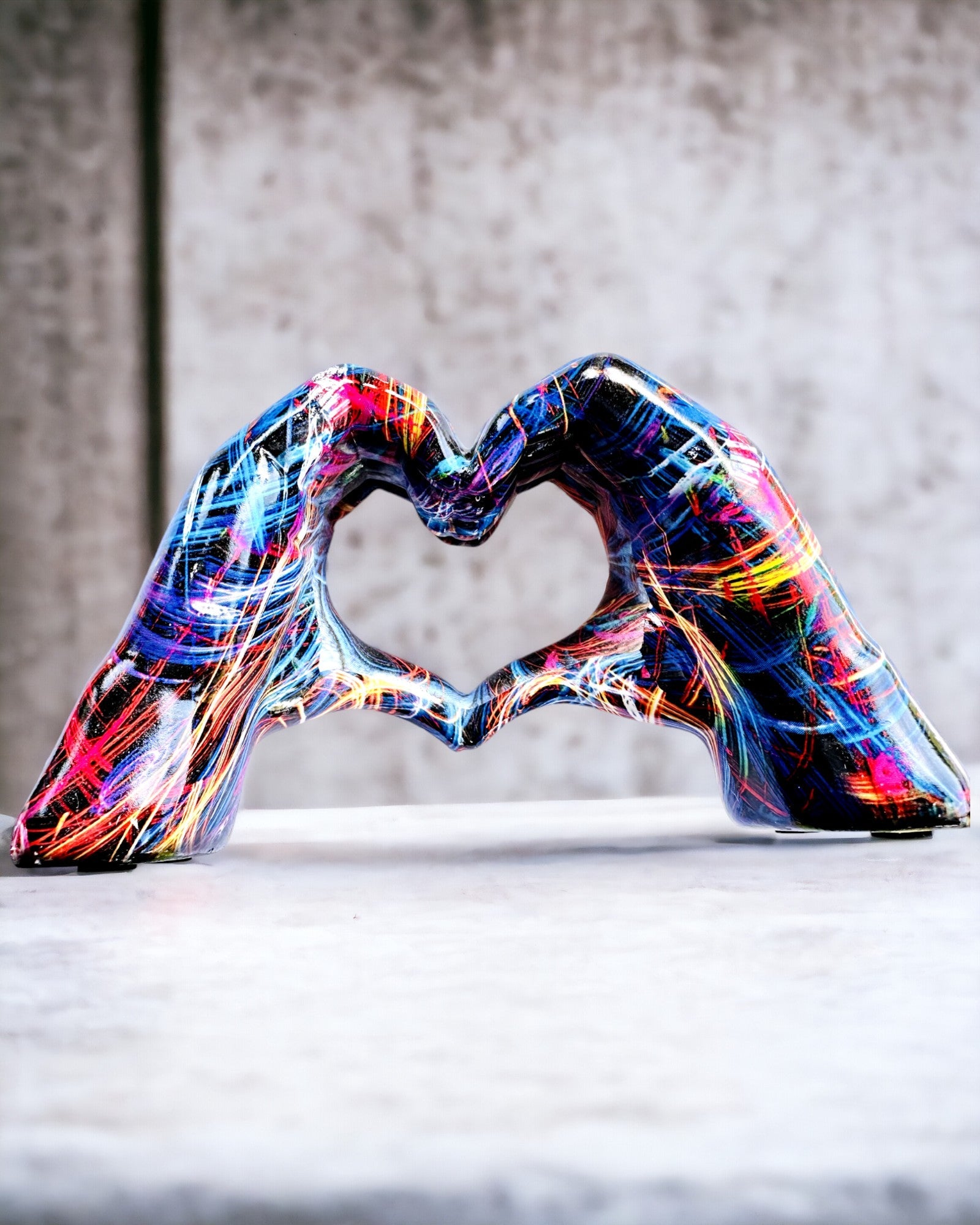 Kalejdoskop Szív – Kézzel Készített Gyanta Dísz Gravírozási Lehetőséggel