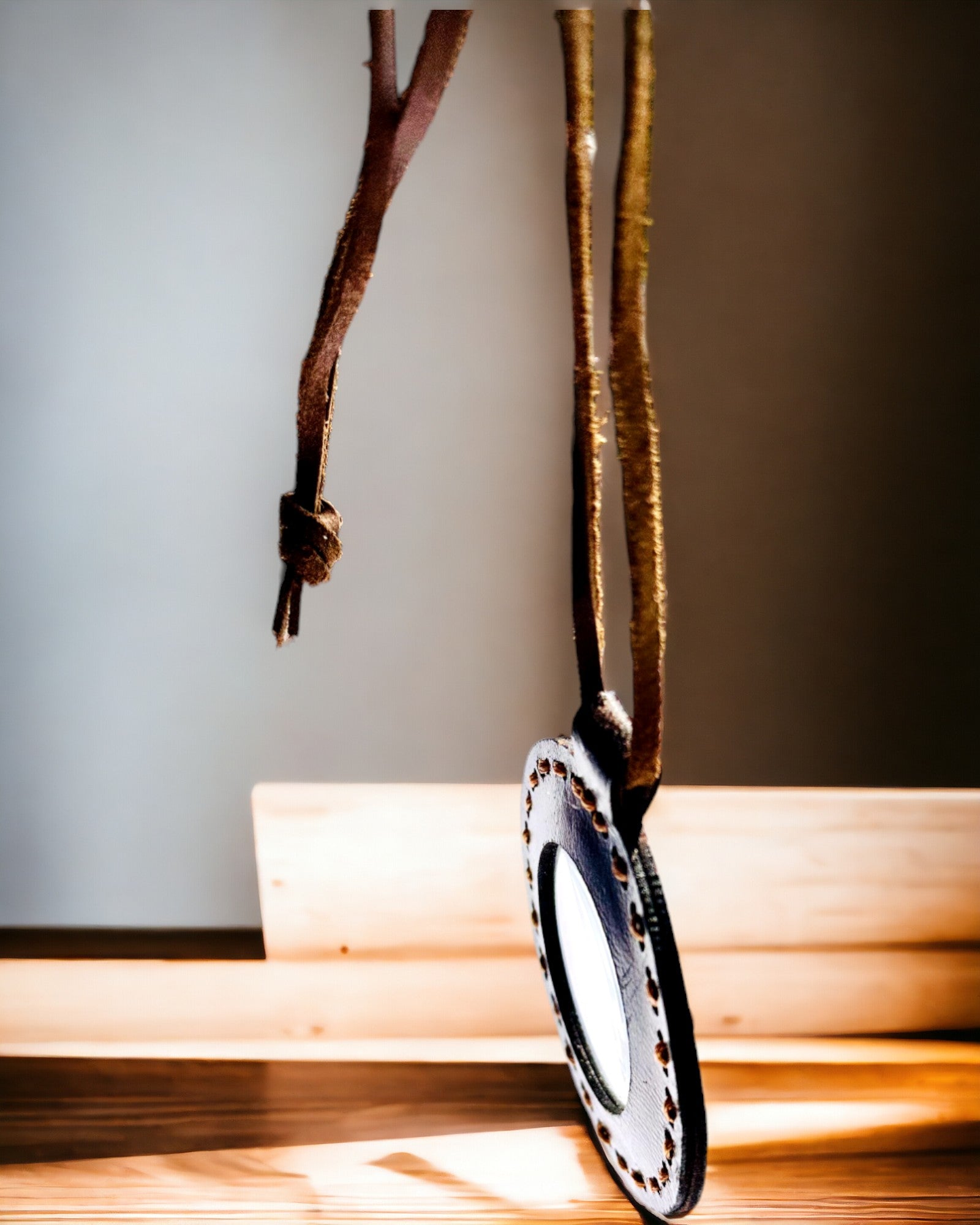 Indiai nagyító Artefakt, bőr, kézzel készített - személyre szabható gravírozással