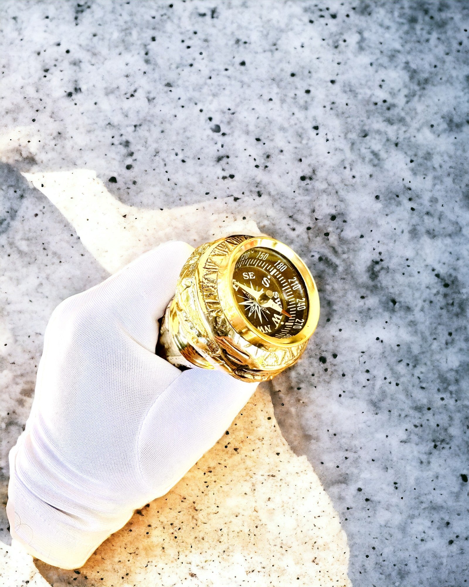 Kompasso Brown - Sétabot - Kézzel Faragott Fa - Exkluzív Kiadás Gravírozási Lehetőséggel