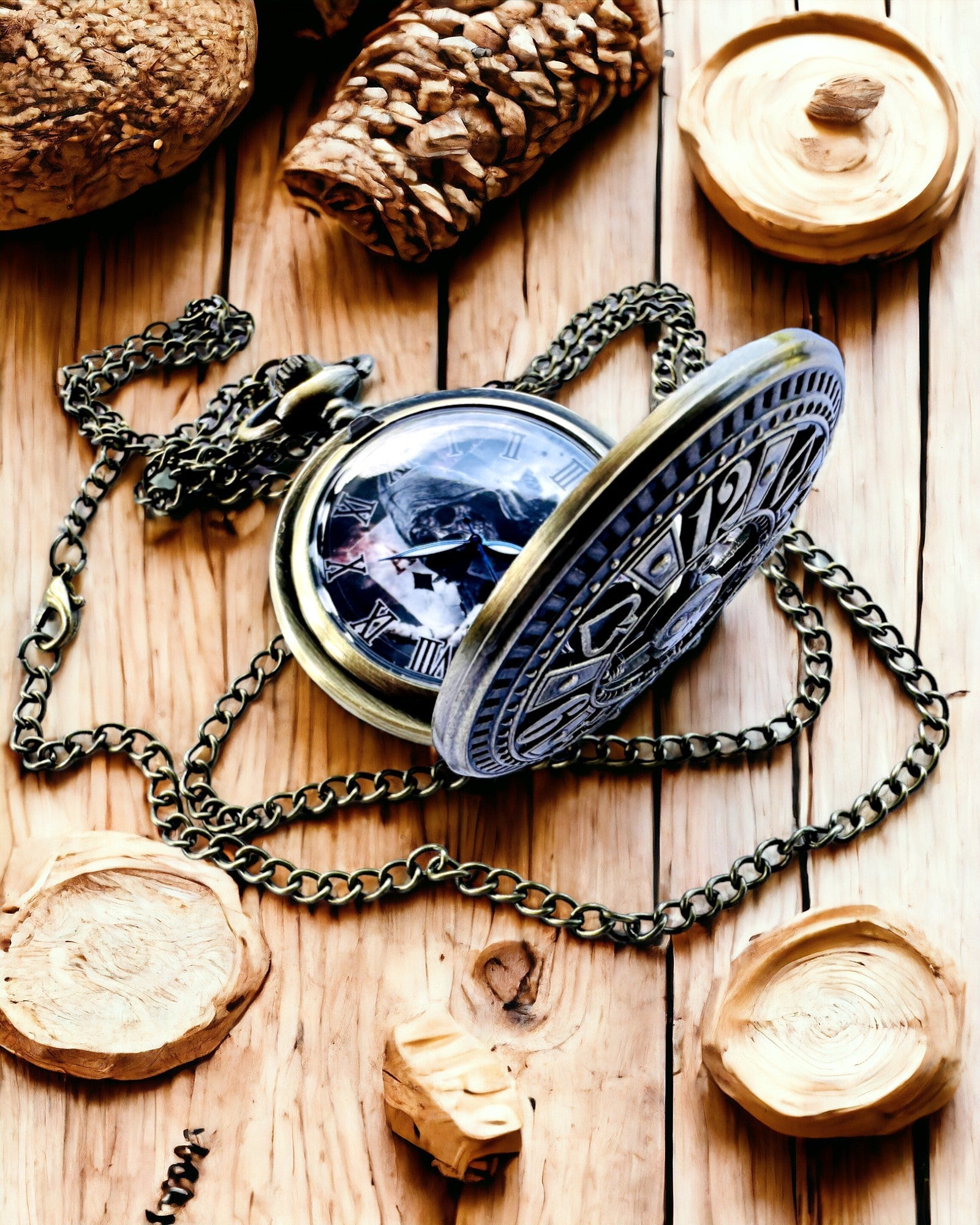 "Heritage Timekeeper" Zsebóra Személyre szabott ajándék gravírozással