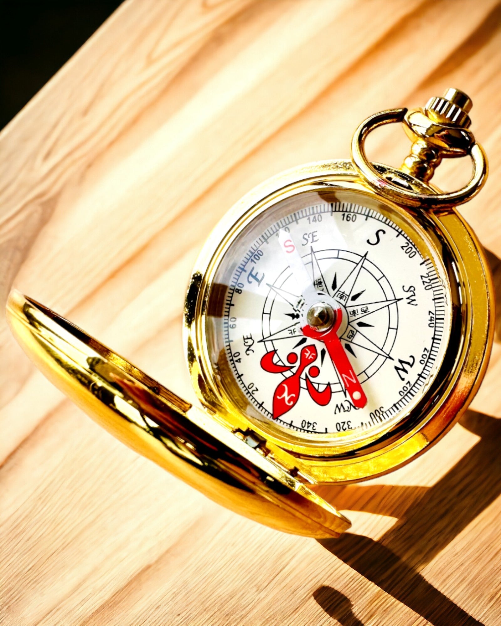 Kompas Wędrowiec z Opcją Grawerowania - kolor złoty