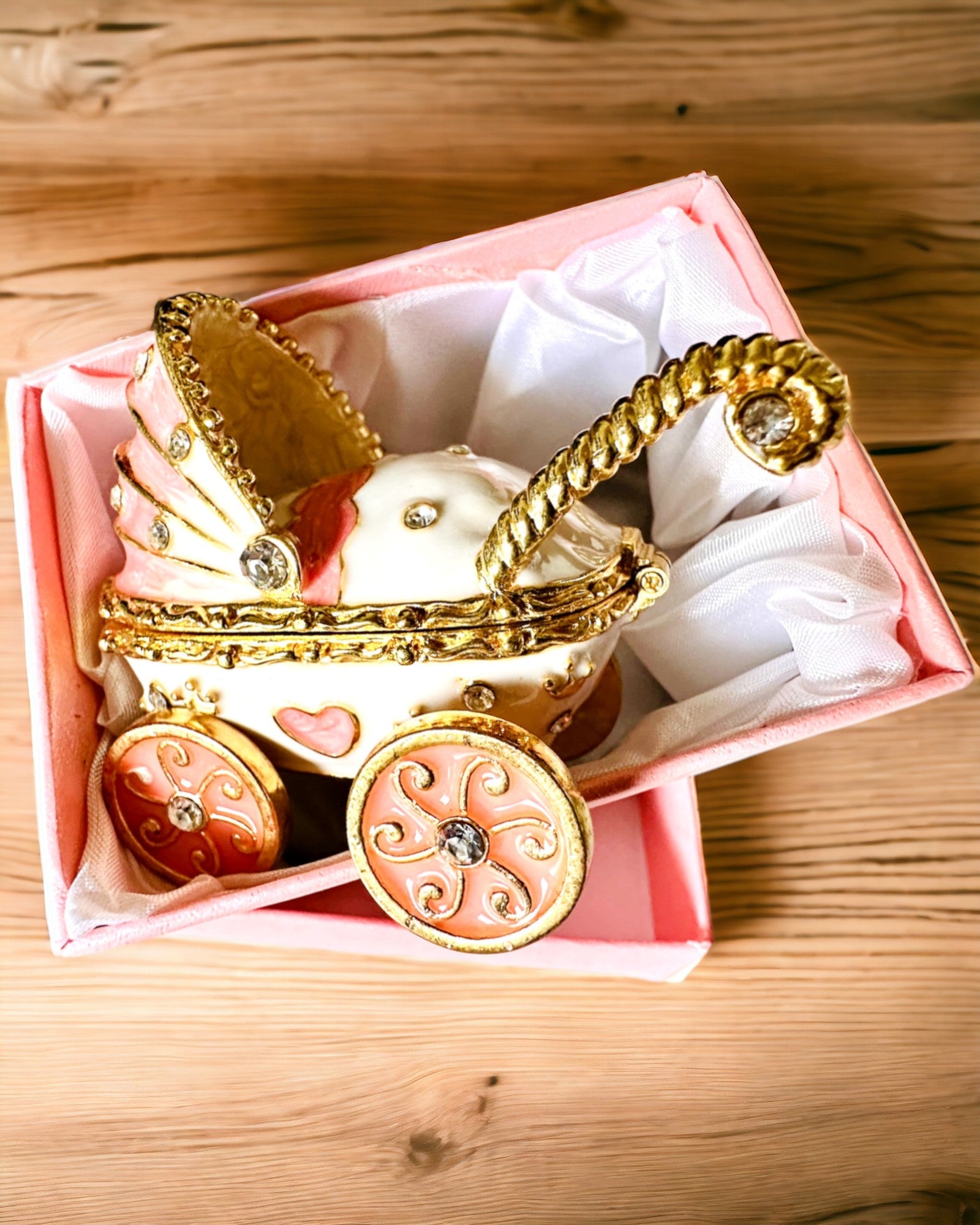 Kis Mesebeli Ékszerkocsi, kincsek - Királyi Elegancia, személyre szabás gravírozással