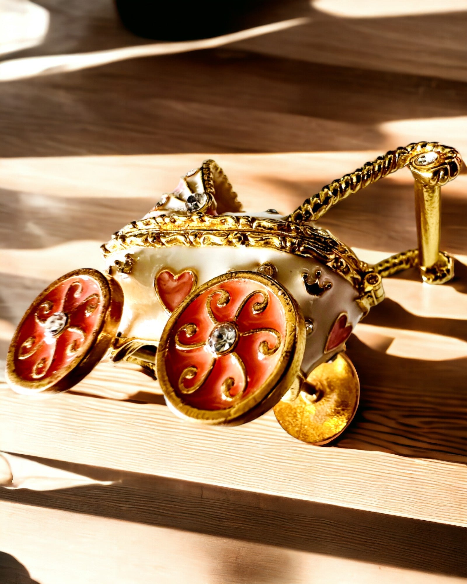 Kis Mesebeli Ékszerkocsi, kincsek - Királyi Elegancia, személyre szabás gravírozással