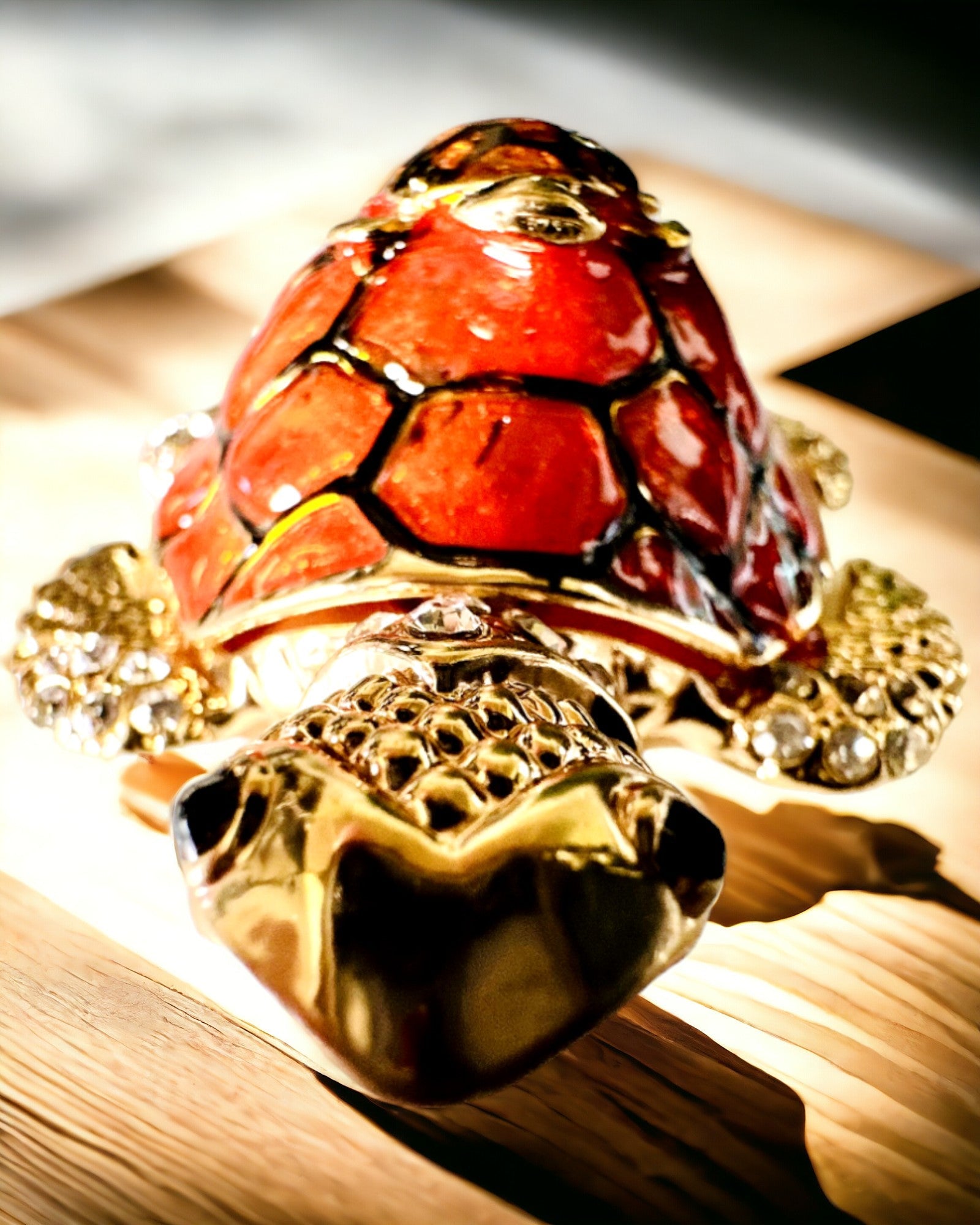 "Teknős Család" doboz - narancssárga szín, személyre szabás gravírozással