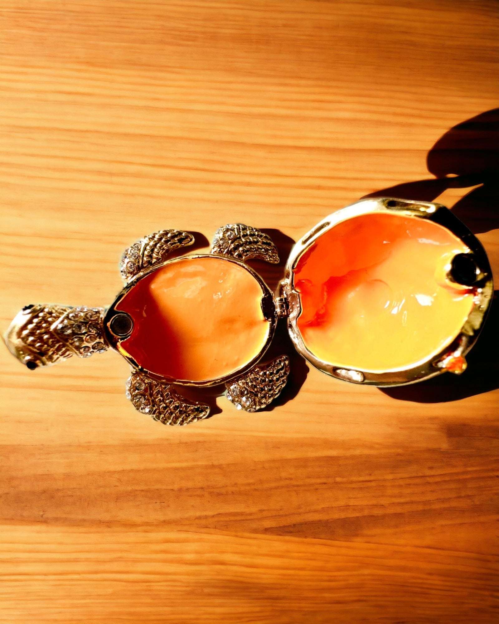 "Teknős Család" doboz - narancssárga szín, személyre szabás gravírozással