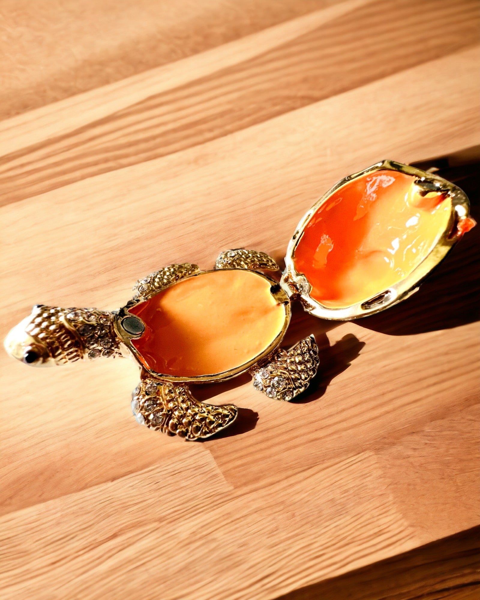 "Teknős Család" doboz - narancssárga szín, személyre szabás gravírozással