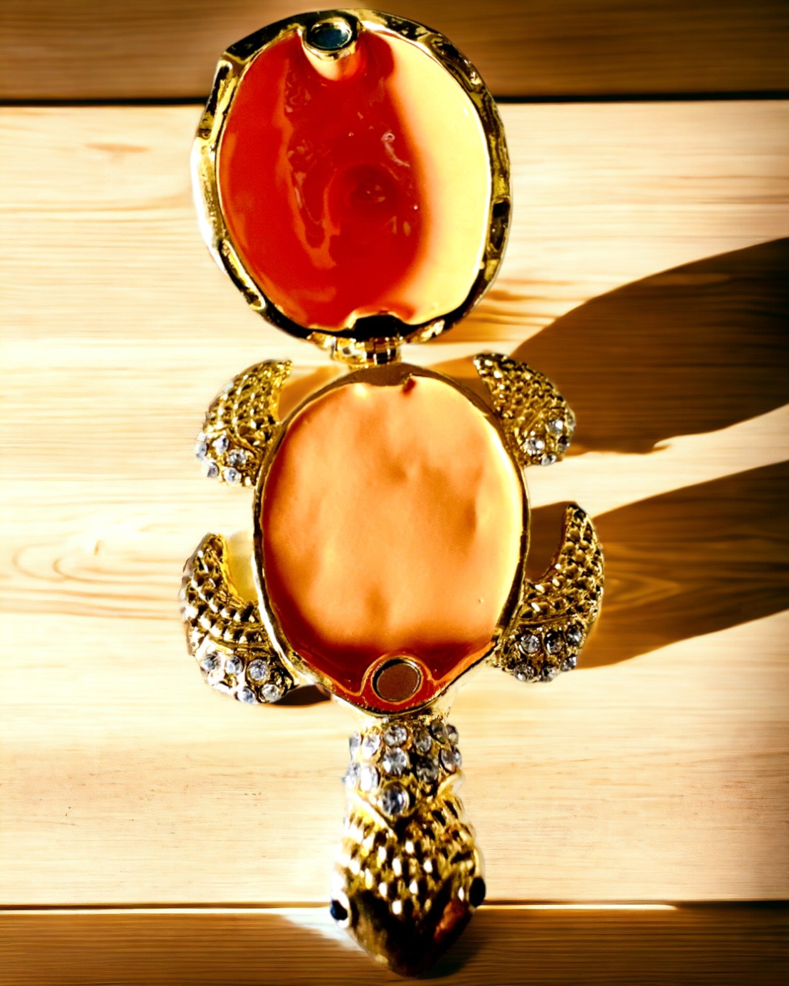 "Teknős Család" doboz - zöld szín, személyre szabás gravírozással