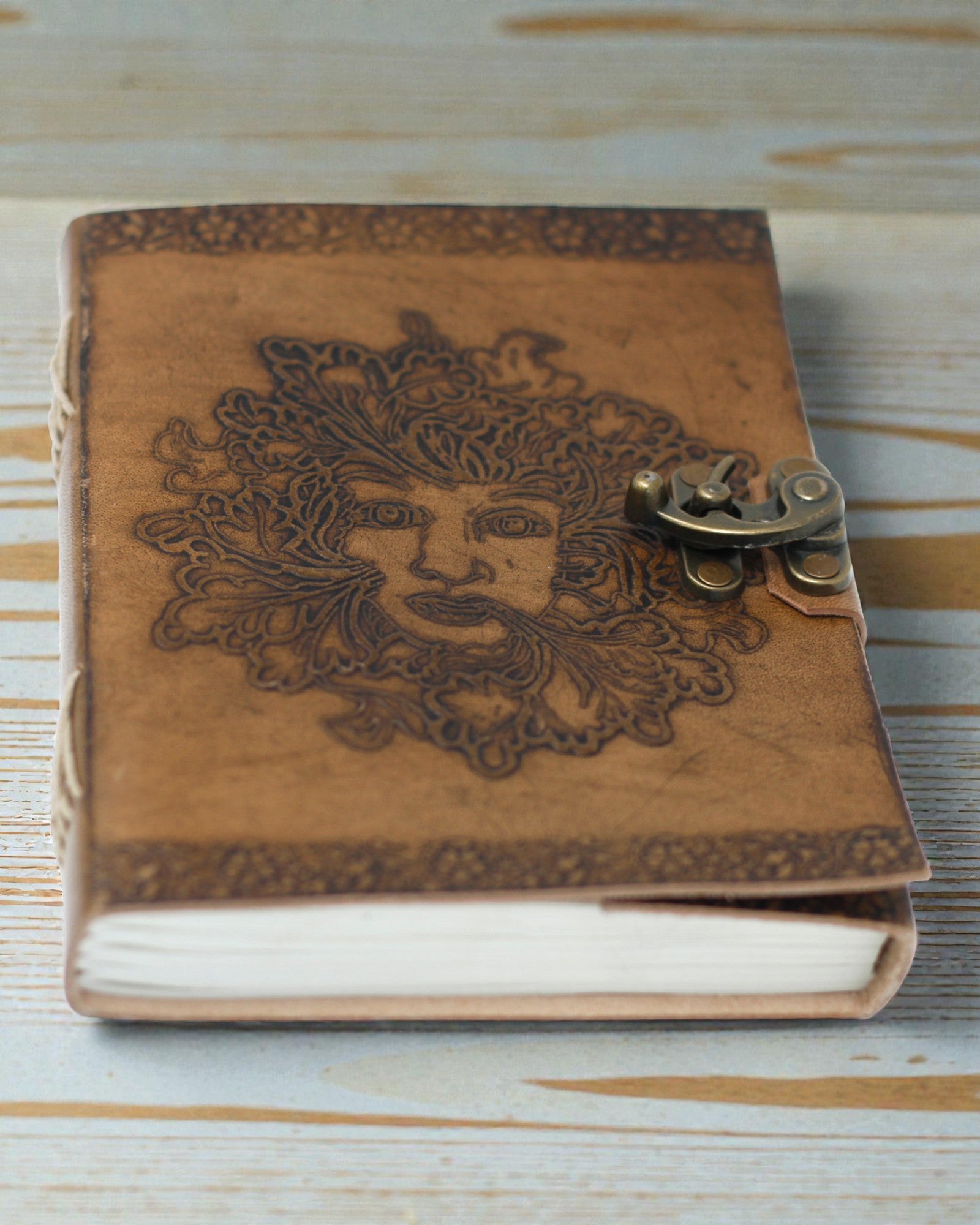 Bőr Greenman jegyzetfüzet (20x15 cm)