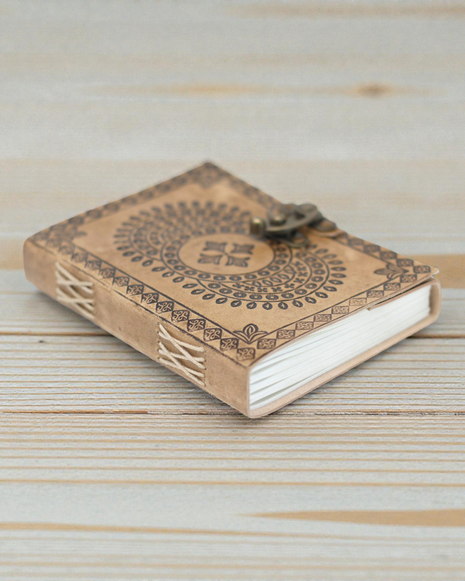 Kék mandalás bőr jegyzetfüzet (18x13 cm)