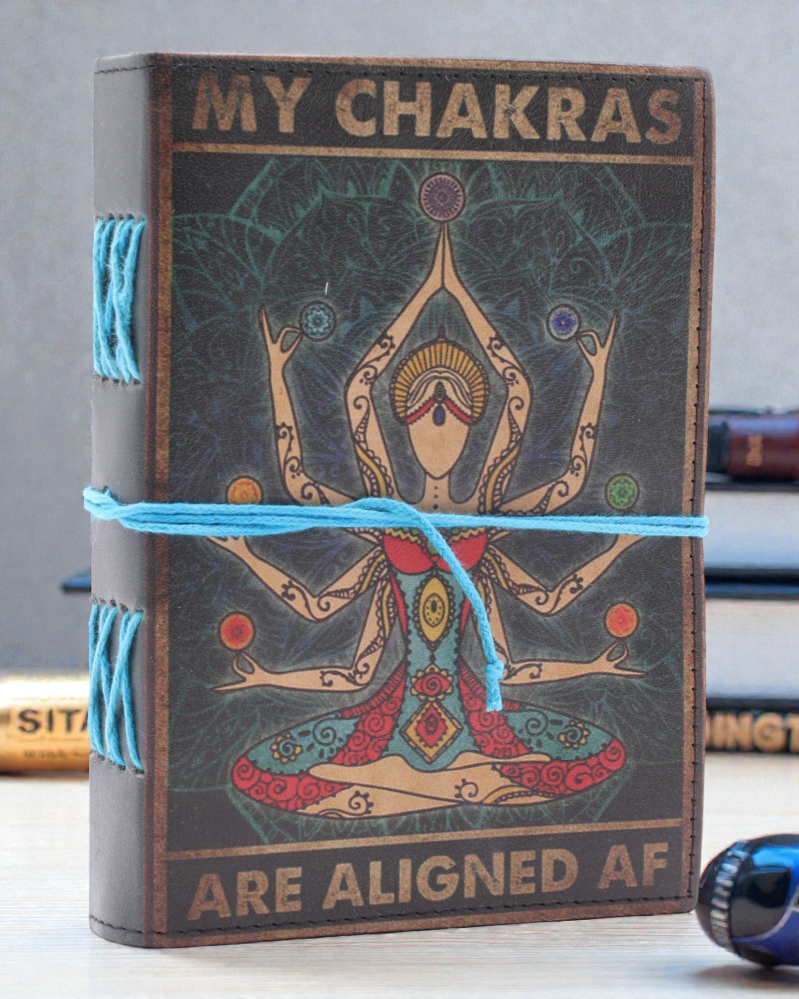 Chakra Flow – Skórzany Notatnik My Chakras Are Aligned AF