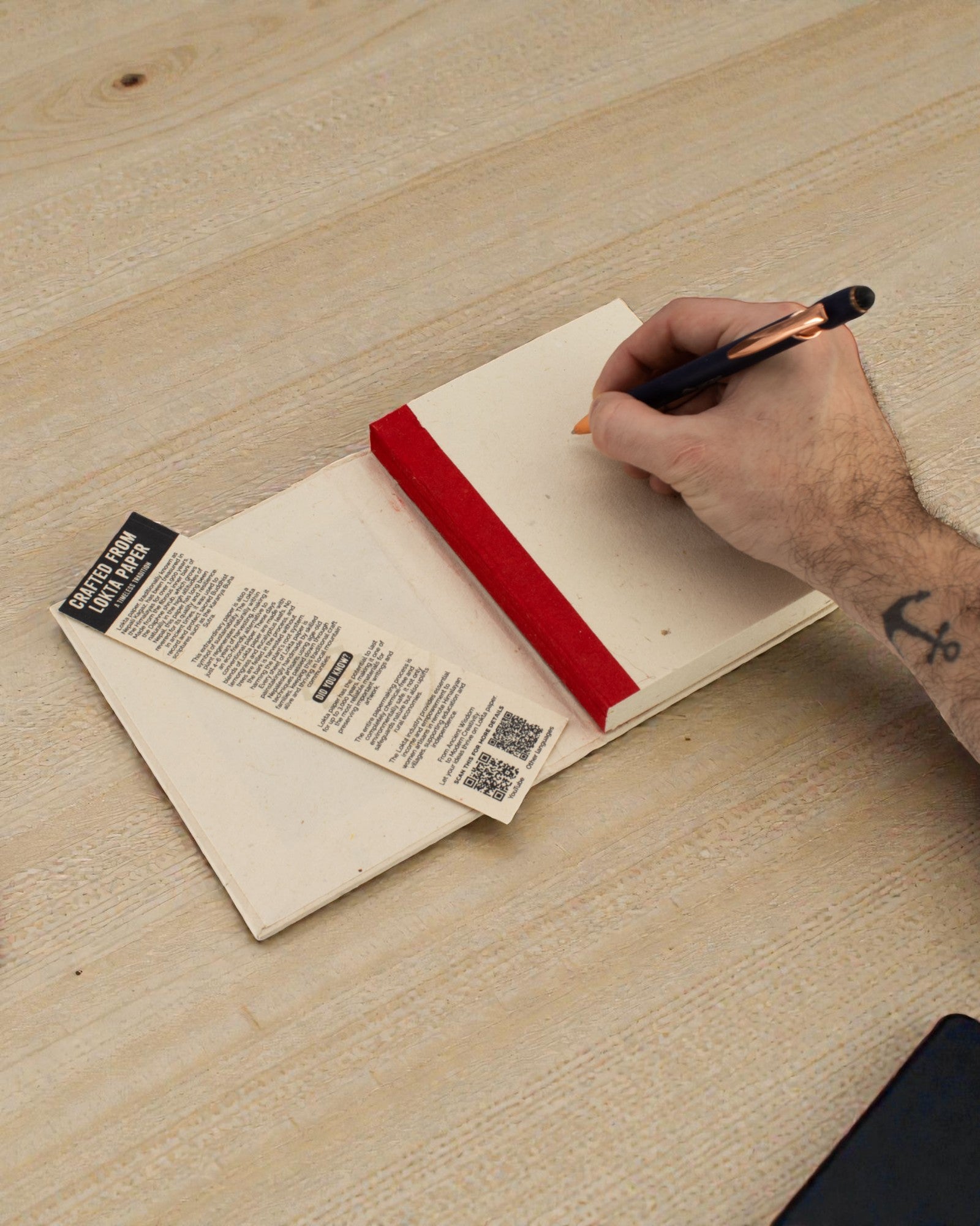 Średni Notatnik Lokta Liście Bodhi (15 x 12 cm) – 45 kartek (mix wzorów)