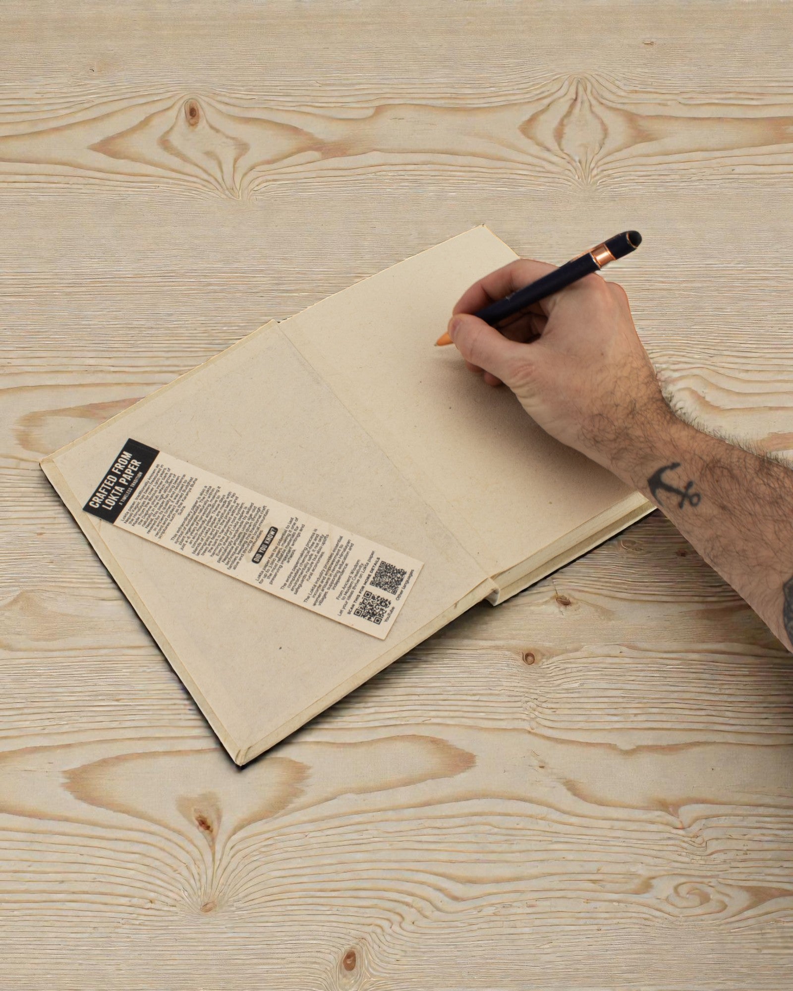 Lrg Lokta Inspiration jegyzetfüzet (21x15cm) – 45 lap – Egy lélegzet – könyvjelzővel együtt