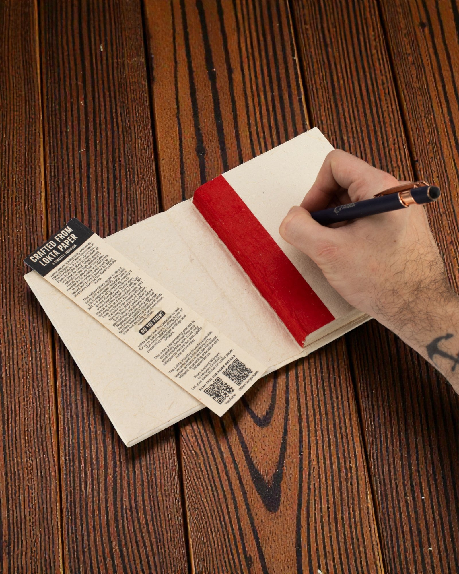 Színes csempék harmóniája – közepes Lokta jegyzetfüzet mini csempemintával 15 × 12 cm, 45 lap