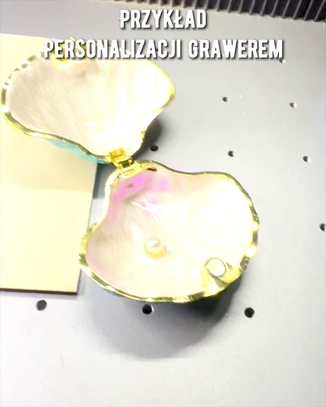 Emlékek Kincstára Kagyló - Ékszerdoboz gravírozással személyre szabható, ajándék