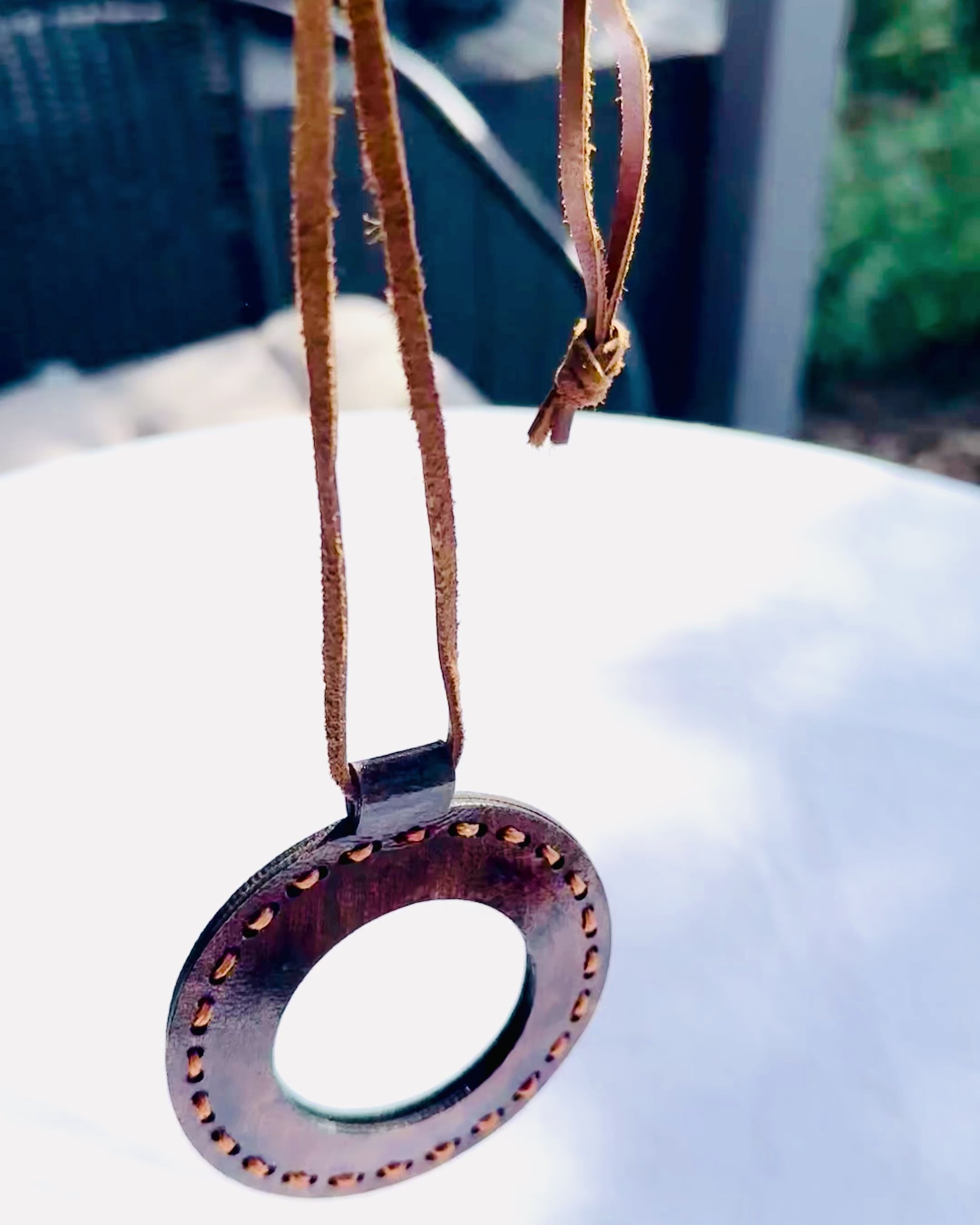 Indiai nagyító Artefakt, bőr, kézzel készített - személyre szabható gravírozással