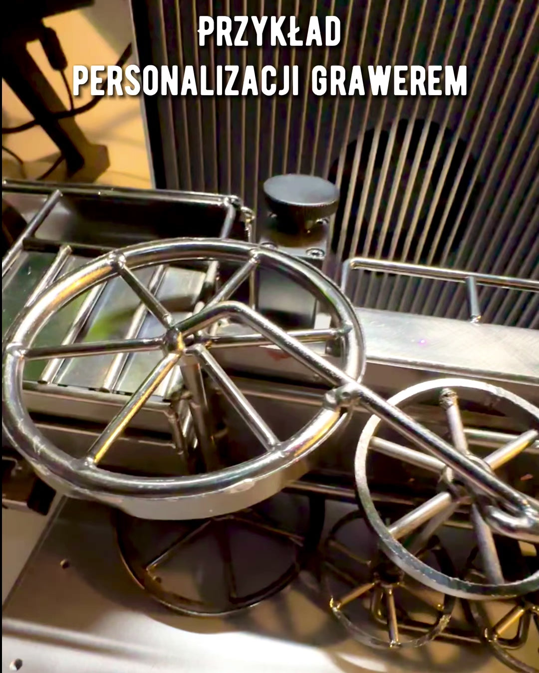 Vasmozdony „Retro Express” – dekoráció, modell, kézzel készített, gravírozható ajándék