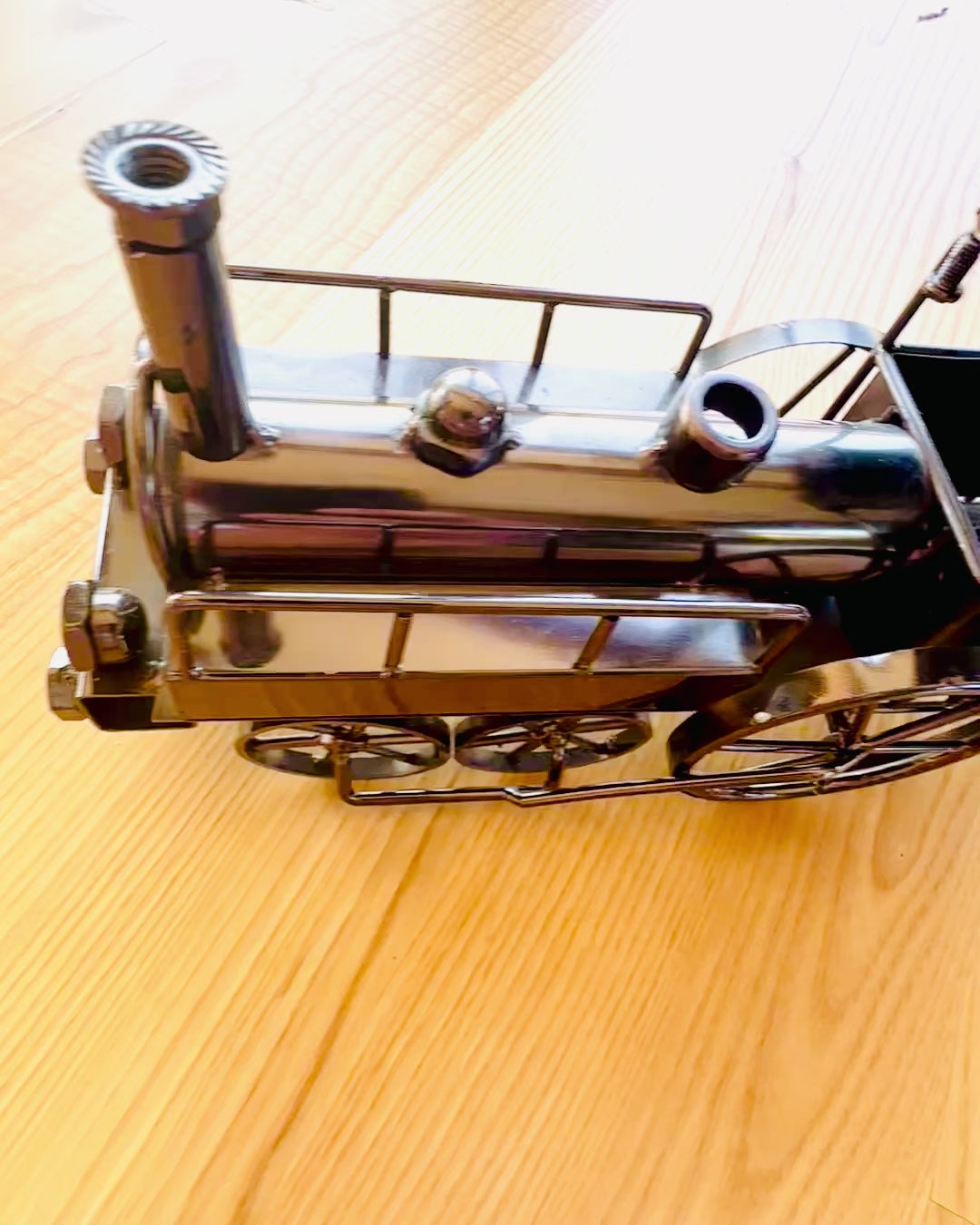 Vasmozdony „Retro Express” – dekoráció, modell, kézzel készített, gravírozható ajándék