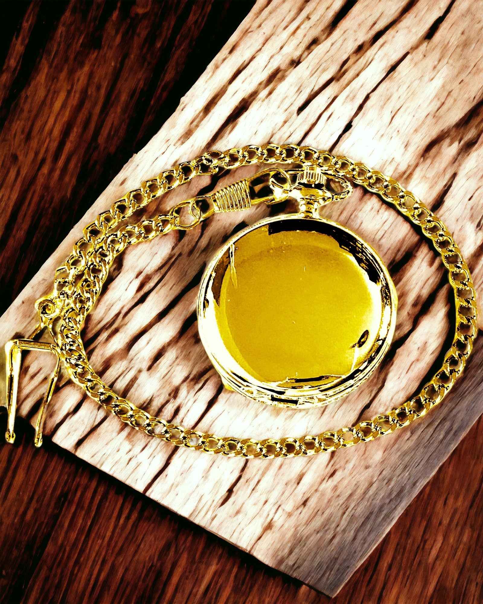 Klasszikus Kézi Mechanikus Zsebóra Dupla Fedéllel, Kézi Felhúzású, Arany Színű, Gravírozással