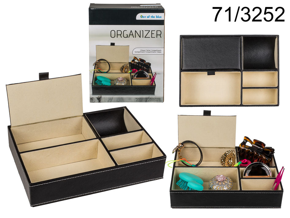 Organizer na biżuterię eko-skóra, możliwość personalizacji grawerem, 25 x 18 x 5 cm