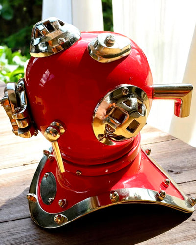 Hełm Odkrywcy Głębin - Edycja Kolekcjonerska z Możliwością Grawerowania, 35 cm, prezent dla strażaka lub nurka