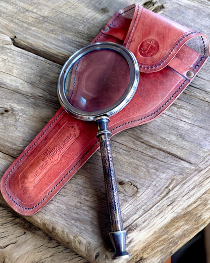 Lupa Mosiężna Navigator 1941 z Etui Skórzanym – Ręcznie Wykonana, Premium, możliwość personalizacji na prezent