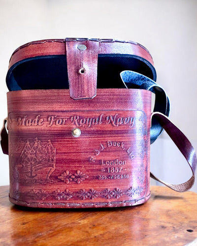 Távcső bőrtokkal Victorian's Eye, 11 cm Sárgaréz, Kézzel díszített, személyre szabás gravírozással ajándékba