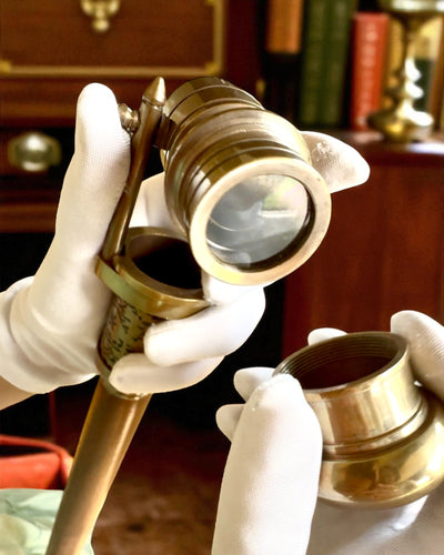 Navigátorbot 2.0 iránytűvel és rejtett távcsővel, személyre szabható gravírozással ajándékba