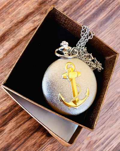 Zsebóra "Arany Horgony" - személyre szabás ajándékként gravírozással