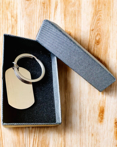 Rozsdamentes Acél Katonai ID "Dog Tag" – Személyre Szabott Gravírozás