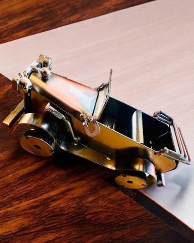 Retro klasszikus autó, vasból készült - "Vintage Drive" kollekció, autómodell, személyre szabható gravírozással ajándékba
