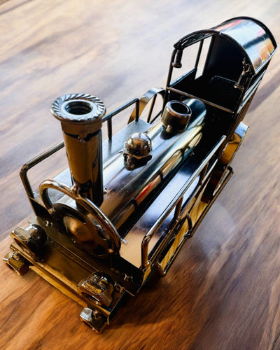 Vasmozdony „Retro Express” – dekoráció, modell, kézzel készített, gravírozható ajándék