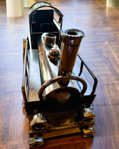 Vasmozdony „Retro Express” – dekoráció, modell, kézzel készített, gravírozható ajándék