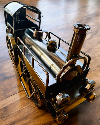 Vasmozdony „Retro Express” – dekoráció, modell, kézzel készített, gravírozható ajándék