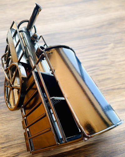 Vasmozdony „Retro Express” – dekoráció, modell, kézzel készített, gravírozható ajándék