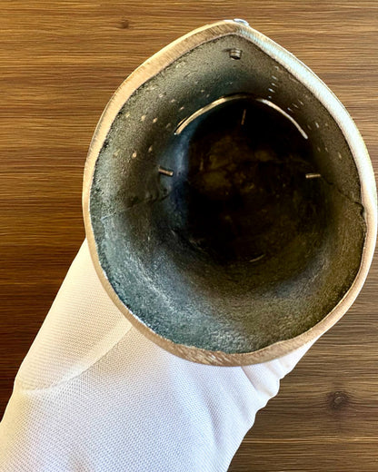 Mini lovagi sisak „Guardian” rézből – kézzel készített, 12 cm, gravírozással személyre szabható ajándék