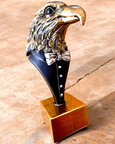 Figurka Głowy Orła Büffel Warden – w Eleganckim Fraku z Opcją Grawerowania na prezent