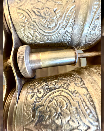 Távcső bőrtokkal Victorian's Eye, 11 cm Sárgaréz, Kézzel díszített, személyre szabás gravírozással ajándékba