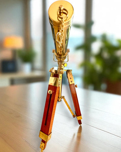 Luneta Celestial na Drewnianym Stojaku 41 cm, możliwość personalizacji grawerem na prezent