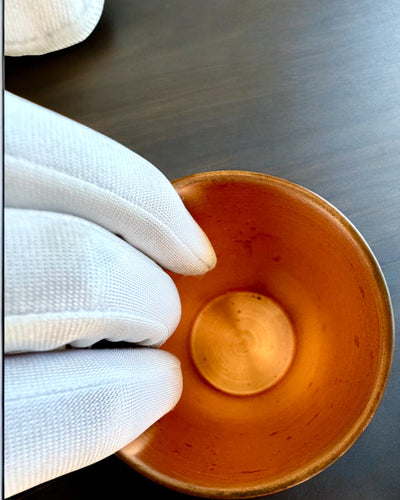 Réz Mandala Készlet – 1L Palack + 2 Pohár Tokban, személyre szabható gravírozással ajándékba