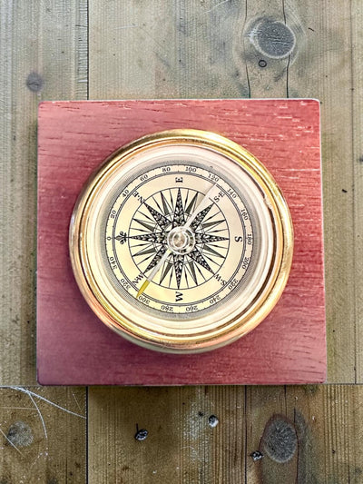 Kompasz „Navigator2” - Klasszikus Elegancia Rézből és Fából, személyre szabható gravírozással ajándékba