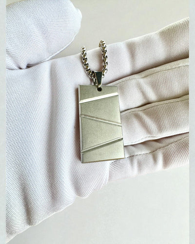 Férfi nyaklánc Dog Tag „SteelVision” – rozsdamentes acél, 15 változat, személyre szabható gravírozással