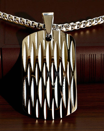 Férfi nyaklánc Dog Tag „SteelVision” – rozsdamentes acél, 15 változat, személyre szabható gravírozással