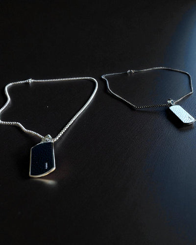 Férfi nyaklánc Dog Tag „SteelVision” – rozsdamentes acél, 15 változat, személyre szabható gravírozással